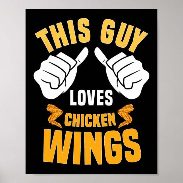 Funny Chicken Wings Lover Sprichwort Hot Wing Poster (Vorne)