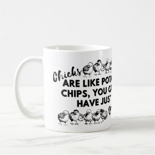 Funny Chicken Zitat: Hühner sind wie Kartoffelhühn Kaffeetasse
