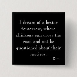 Funny Chickens Crossing Magnet Button