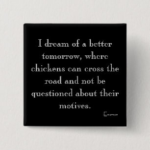 Funny Chickens Crossing Magnet Button