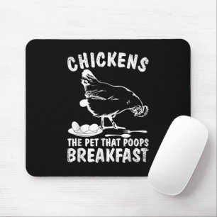 Funny Chickens Pet Gekackt Frühstück Bauer Mousepad