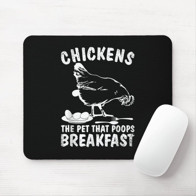 Funny Chickens Pet Gekackt Frühstück Bauer Mousepad (Mit Mouse)
