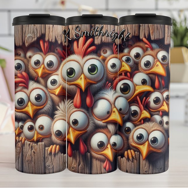 Funny Chickens Thermosbecher (Von Creator hochgeladen)