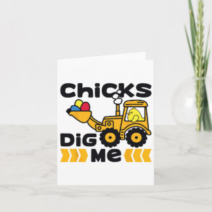 Funny Chicks Dig Me Osterfest Ostern 3 Karte