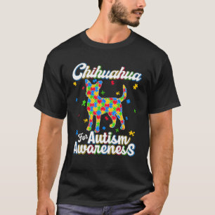 Funny Chihuahua Autismus Bewusstsein Hund Vater Hu T-Shirt
