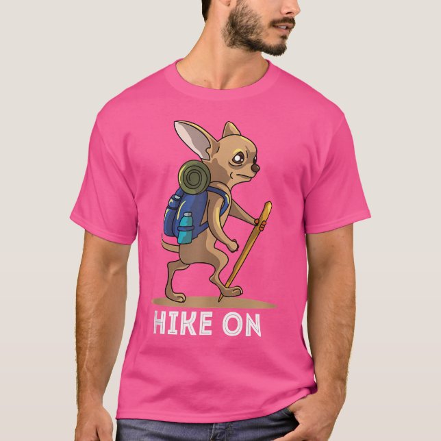Funny Chihuahua Berg Wandern T-Shirt (Vorderseite)