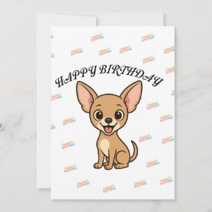 Funny Chihuahua Birthday Card Einladung