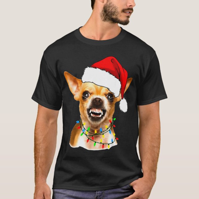 Funny Chihuahua Christmas Shirt For Dog Lovers Wom (Vorderseite)