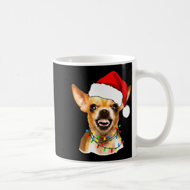 Funny Chihuahua Christmas Shirt For Dog Lovers Wom Kaffeetasse (Rechts)