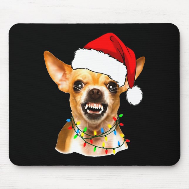 Funny Chihuahua Christmas Shirt For Dog Lovers Wom Mousepad (Vorne)