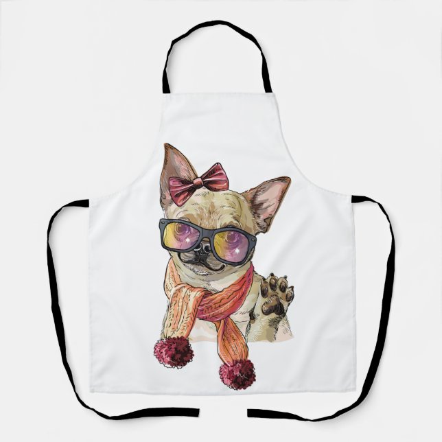 Funny Chihuahua Dog Schürze (Vorderseite)