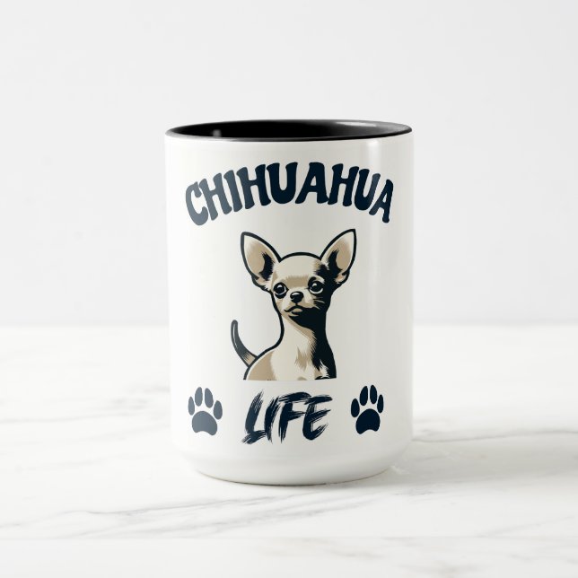 Funny Chihuahua Dog Tasse (Zentrum)