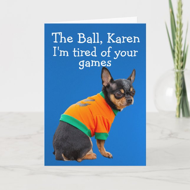 Funny Chihuahua Hund Geburtstagkarte Karte (Vorderseite)