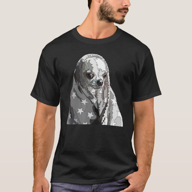 Funny Chihuahua in einem Blanket Chiwawa Mama Vate T-Shirt (Vorderseite)