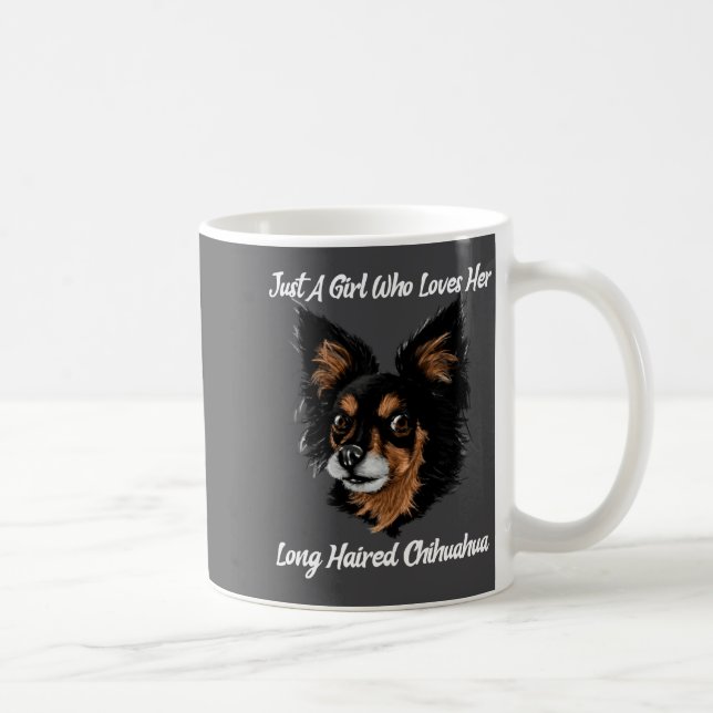 Funny Chihuahua Just A Girl  Kaffeetasse (Rechts)