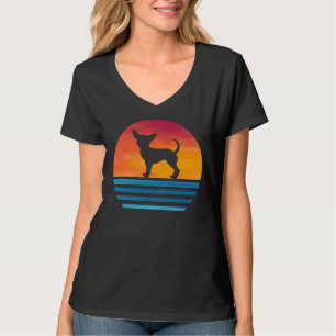 Funny Chihuahua Mama Hund Vintage Silhouette Chiwa T-Shirt