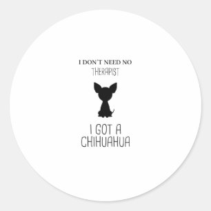 Funny Chihuahua Redewendungen   Hundefuttergeschen Runder Aufkleber