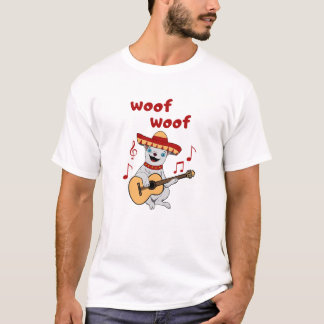Funny Chihuahua spielt Gitarre. Funny Dog T-Shirt