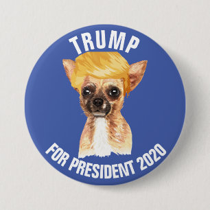 Funny Chihuahua Trump-Kampagne Button