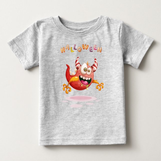Funny Childish Halloween Monster Kleinkind Baby T- Baby T-shirt (Vorderseite)