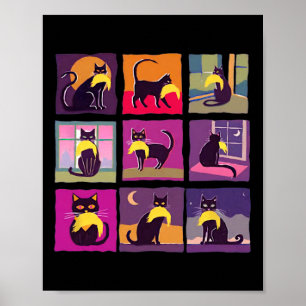 Funny Childless Cat Lady mit Trump-Haar Poster