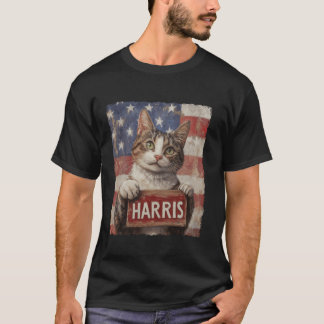 Funny Childless Cat Ladys For Harris 2024 T Shirt