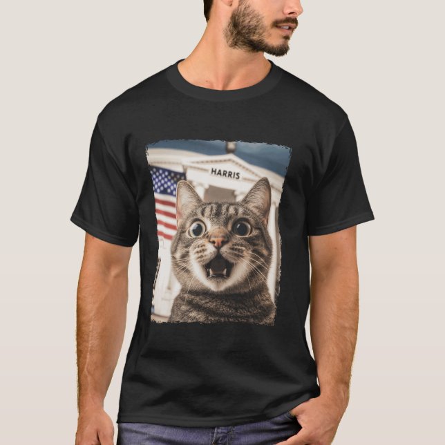 Funny Childless Cat Ladys For Harris 2024 T Shirt (Vorderseite)