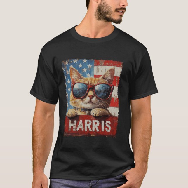 Funny Childless Cat Ladys For Harris 2024 T Shirt (Vorderseite)