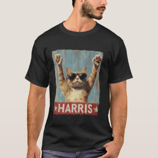 Funny Childless Cat Ladys For Harris 2024 T Shirt