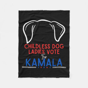 Funny Childless Dog Ladys wählen Kamala Fleecedecke
