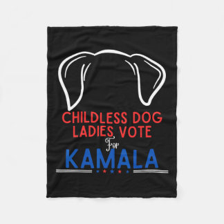 Funny Childless Dog Ladys wählen Kamala Fleecedecke