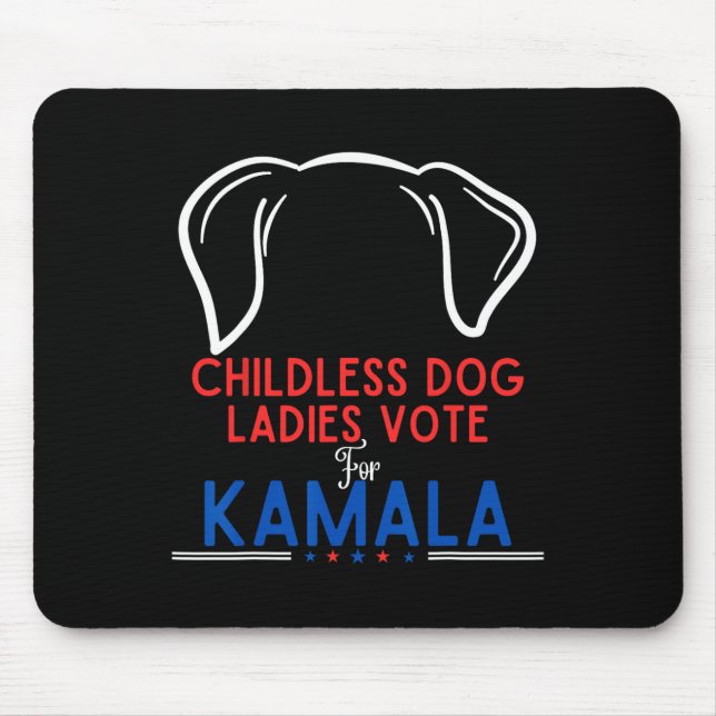 Funny Childless Dog Ladys wählen Kamala Mousepad (Vorne)