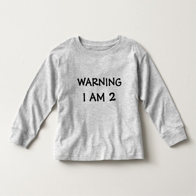 Funny Childrens Warning Label Kleinkind T-shirt (Vorderseite)