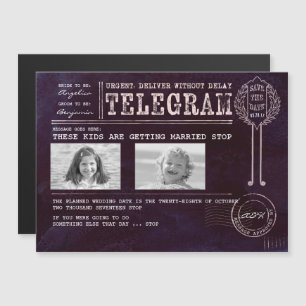 Funny Chilhood Fotos Telegramm Magneteinladung