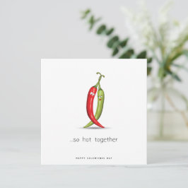 Funny Chili Pepper Couple Valentinstag Card Feiertagskarte