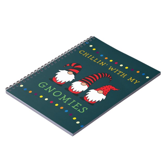 Funny Chillin' mit meinen Gnomen Weihnachtslöffel  Notizblock (Linke Seite)