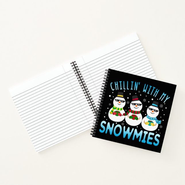 Funny Chillin' mit meinen Schneemassen Weihnachten Notizbuch (Innenseite)