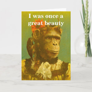 Funny Chimp Greetings Card Karte