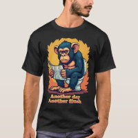 Funny Chimp Toilette Spaß T-Shirt
