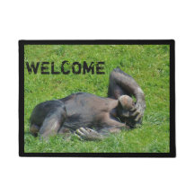 Funny Chimpanzee Foto Willkommen