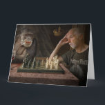 FUNNY CHIMPANZEE FRIEND BIRTHDAY CARD FÜR IHN KARTE<br><div class="desc">LASS DIE GUTE ZEITROLLE. GLÜCKLICH BIRTHDAY CARD.</div>