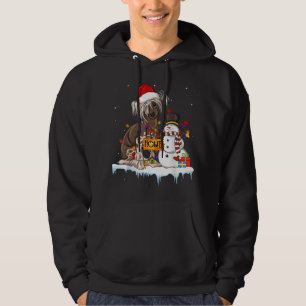 Funny Chinese Creed Dog Christmas Snowman Xmas L Hoodie
