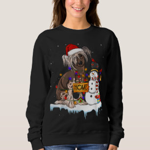 Funny Chinese Creed Dog Christmas Snowman Xmas L Sweatshirt
