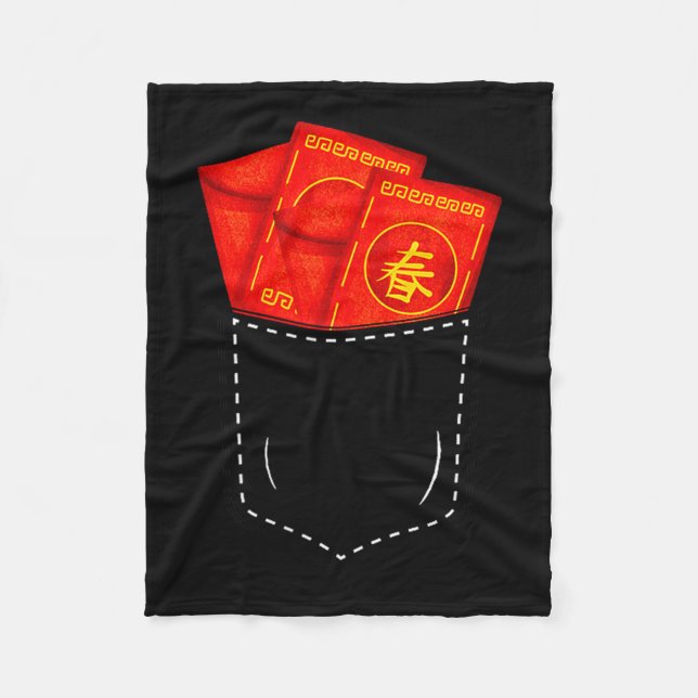 Funny Chinese New Year Fake Cket Red Envelopes Luc Fleecedecke (Vorderseite)