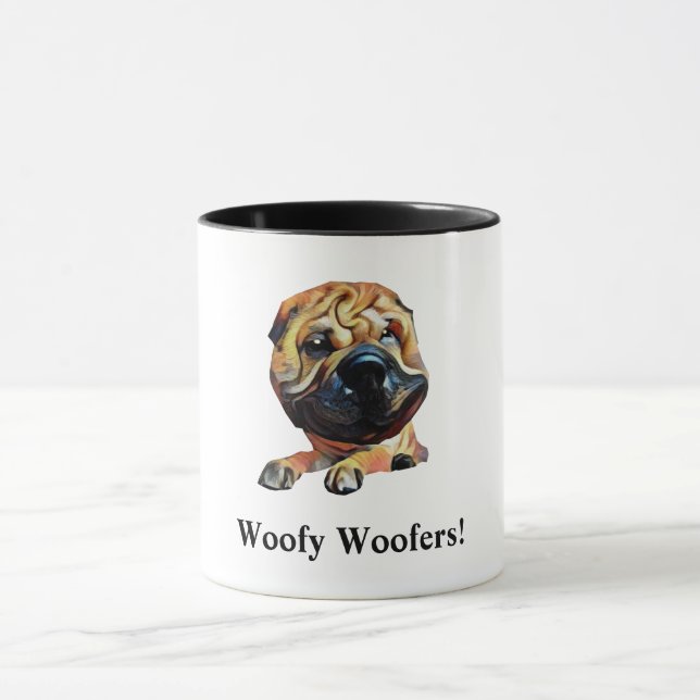 Funny Chinese Shar Pei Dog Tasse (Zentrum)