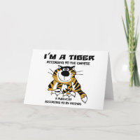 Funny Chinese Zodiac Tiger Geschenk