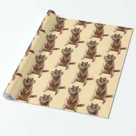 Funny Chipmunk Eichhörrel Geek Animal Art Geschenkpapier