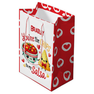 Funny Chips to My Salsa Valentine's Day Add Name Mittlere Geschenktüte