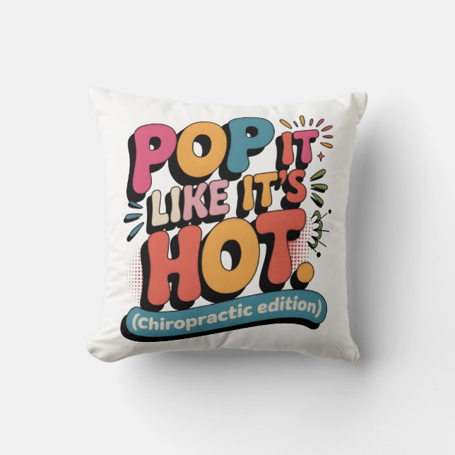 Funny Chiropractic Quote for Spine Health Lovers Kissen (Vorderseite)