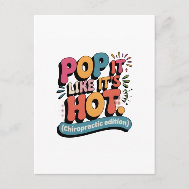 Funny Chiropractic Quote for Spine Health Lovers Postkarte (Vorderseite)